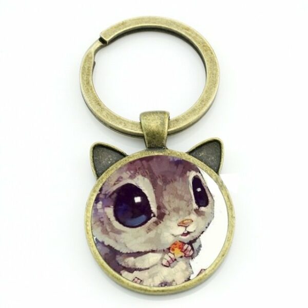 "Wide-Eyed Squirrel" keychain - Image 2