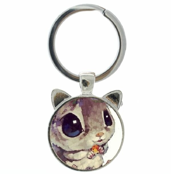 "Wide-Eyed Squirrel" keychain